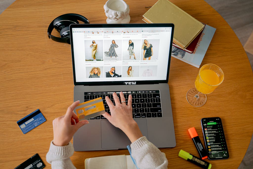 Photo of a Person Shopping Online